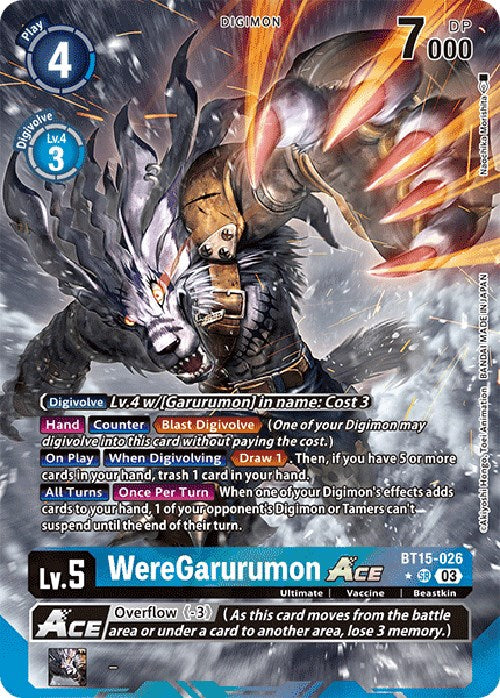 WereGarurumon Ace [BT15-026] (Alternate Art) [Exceed Apocalypse] | Devastation Store