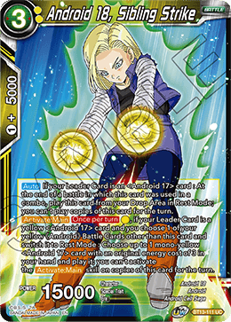 Android 18, Sibling Strike (Uncommon) [BT13-111] | Devastation Store
