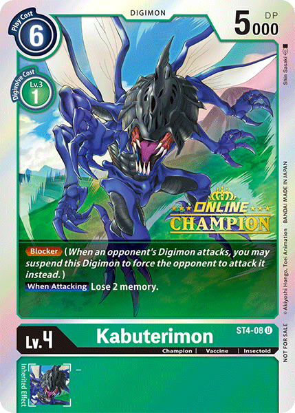 Kabuterimon [ST4-08] (Online Champion) [Starter Deck: Giga Green Promos] | Devastation Store