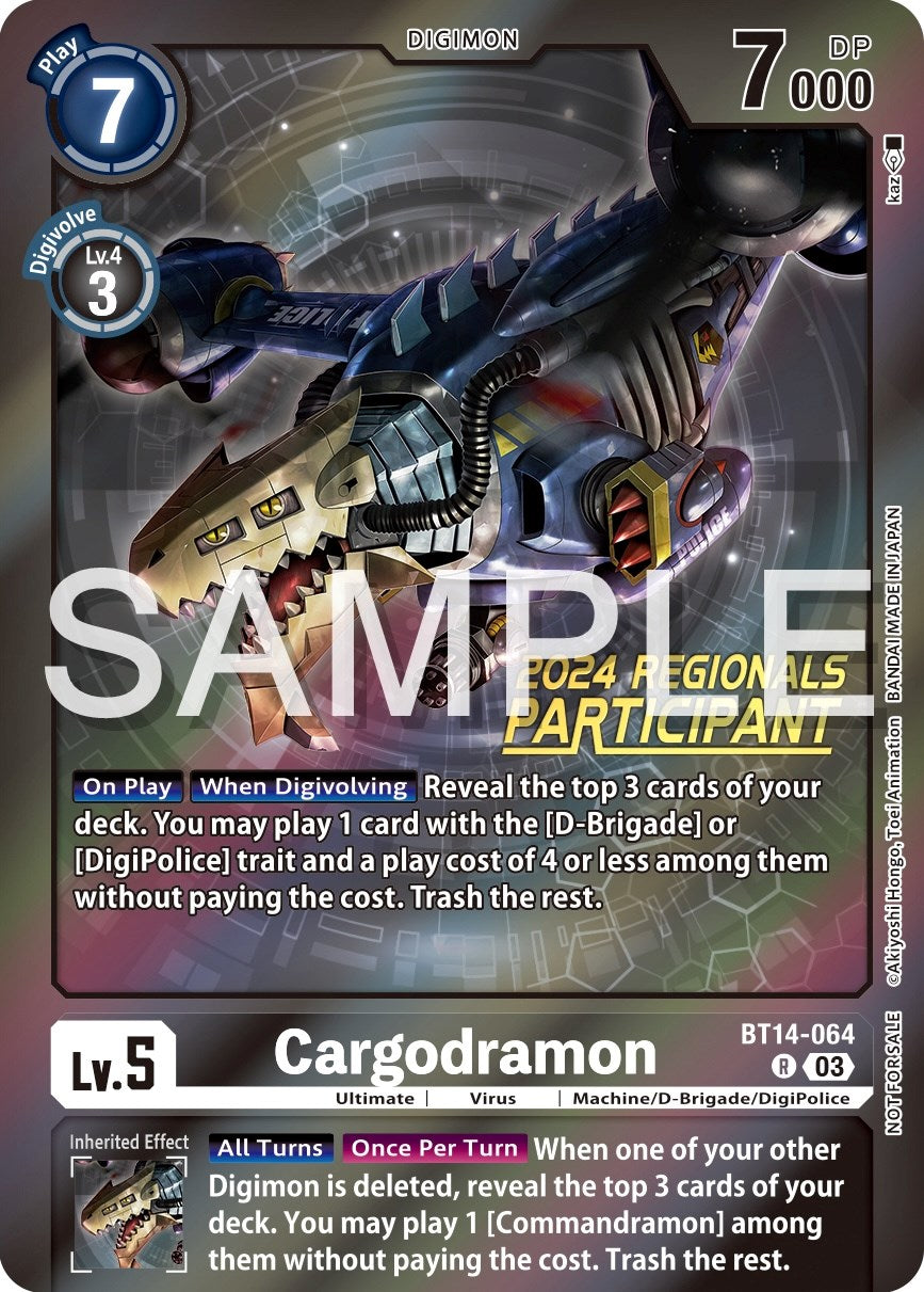 Cargodramon [BT14-064] (2024 Regionals Participant) [Blast Ace Promos] | Devastation Store