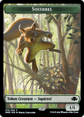 Zombie // Squirrel Double-Sided Token [Dominaria Remastered Tokens] | Devastation Store