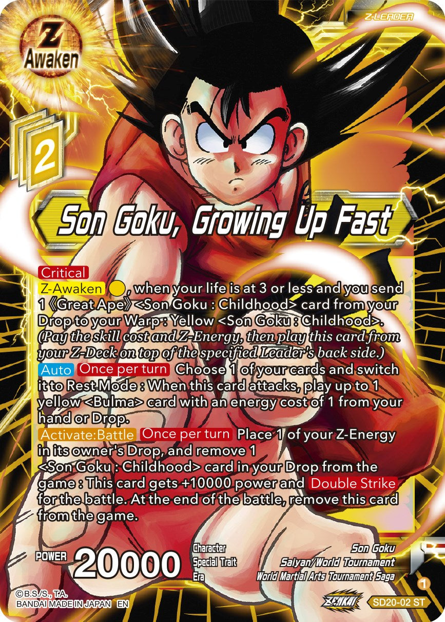 Son Goku, Growing Up Fast (SD20-02) [Dawn of the Z-Legends] | Devastation Store