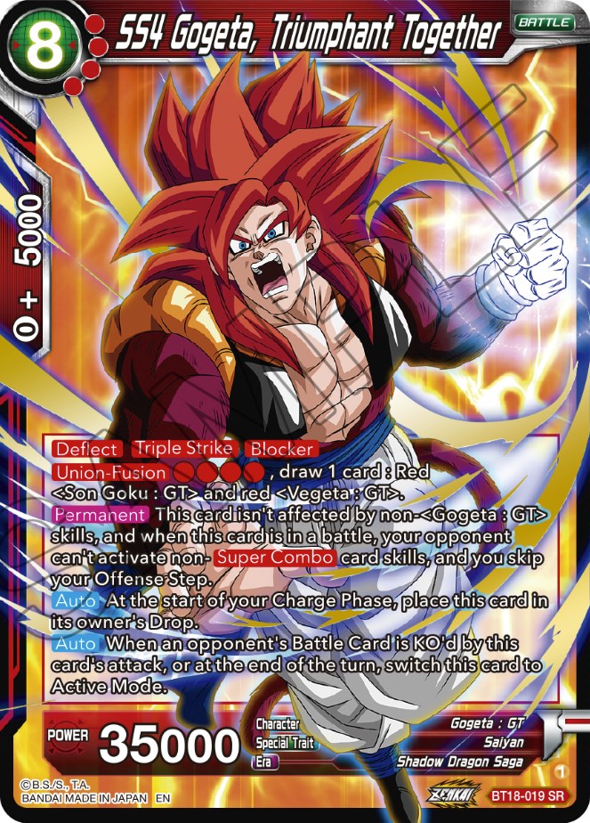 SS4 Gogeta, Triumphant Together (BT18-019) [Dawn of the Z-Legends] | Devastation Store