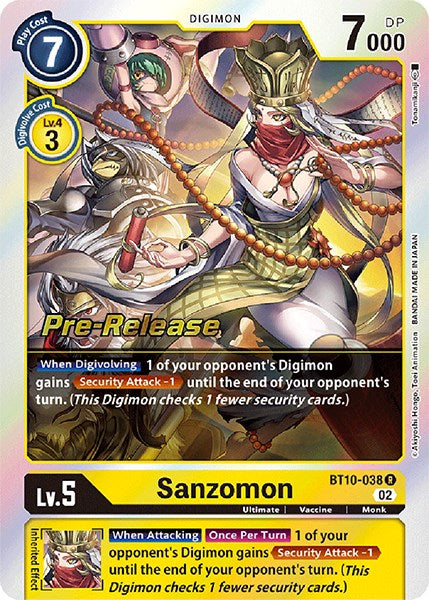 Sanzomon [BT10-038] [Xros Encounter Pre-Release Cards] | Devastation Store
