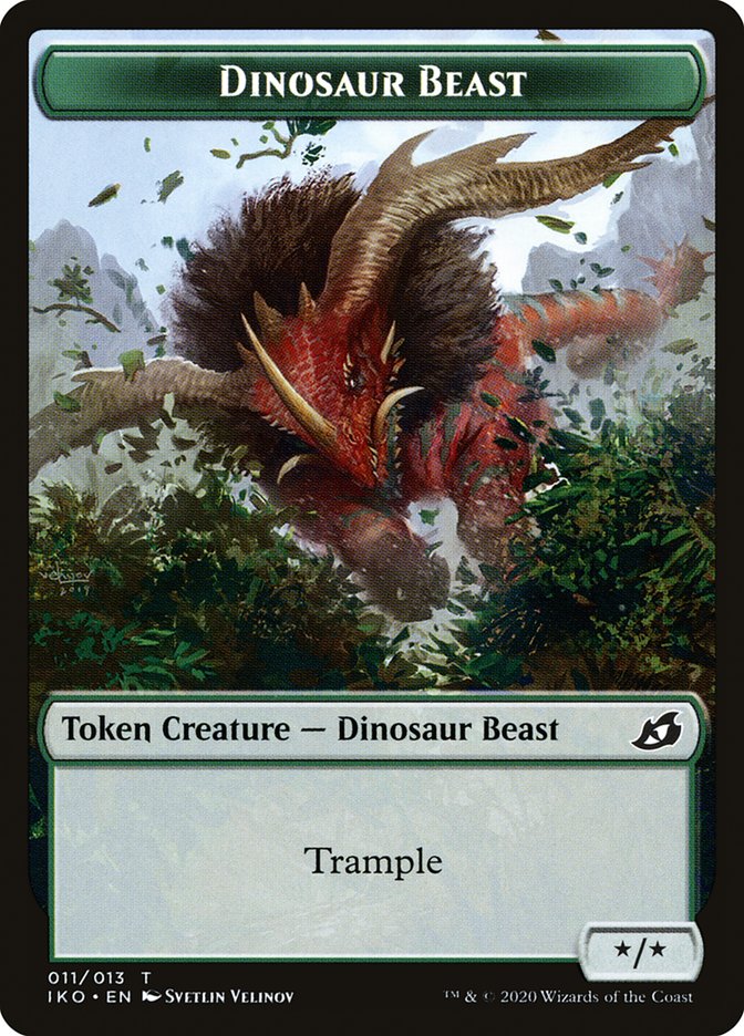 Dinosaur Beast [Ikoria: Lair of Behemoths Tokens] | Devastation Store
