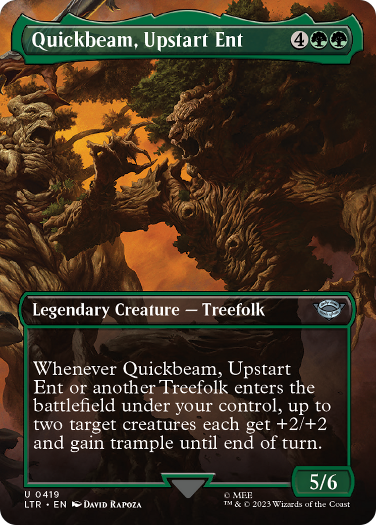 Quickbeam, Upstart Ent (Borderless Alternate Art) [The Lord of the Rings: Tales of Middle-Earth] | Devastation Store