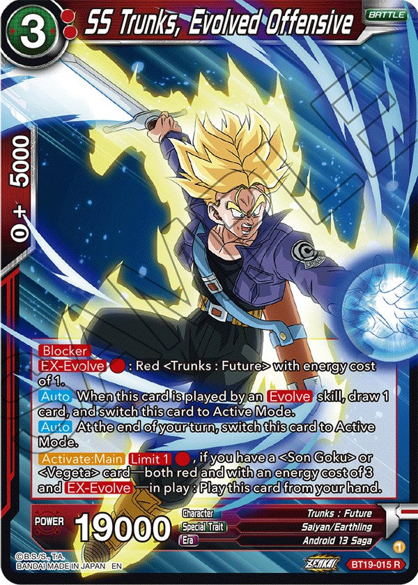 SS Trunks, Evolved Offensive (BT19-015) [Fighter's Ambition] | Devastation Store