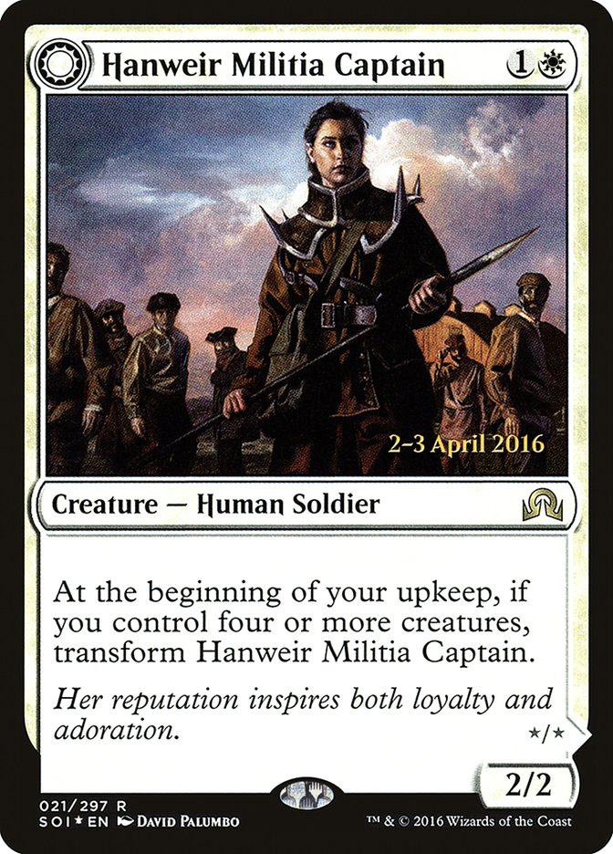 Hanweir Militia Captain // Westvale Cult Leader [Shadows over Innistrad Prerelease Promos] | Devastation Store