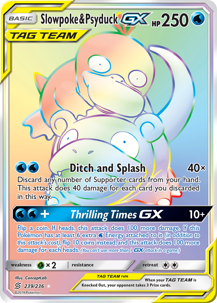 Slowpoke & Psyduck GX (239/236) [Sun & Moon: Unified Minds] | Devastation Store