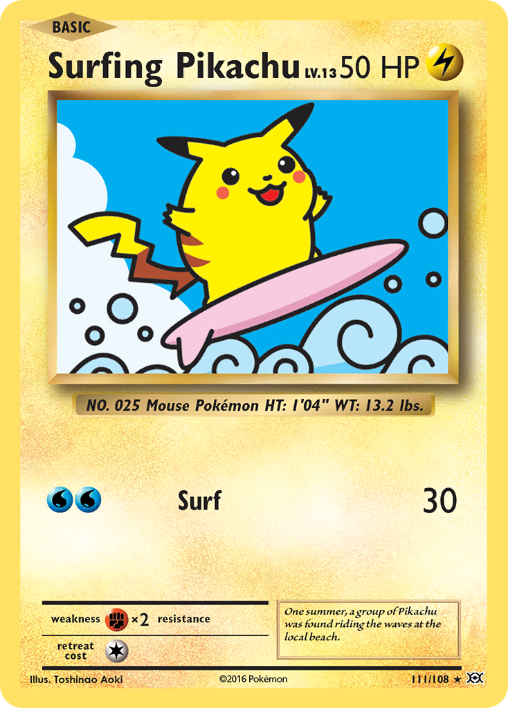 Surfing Pikachu (111/108) [XY: Evolutions] | Devastation Store