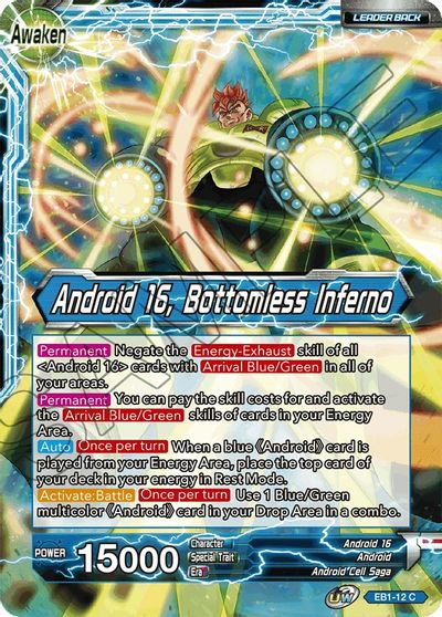 Android 16 // Android 16, Bottomless Inferno (EB1-12) [Battle Evolution Booster] | Devastation Store