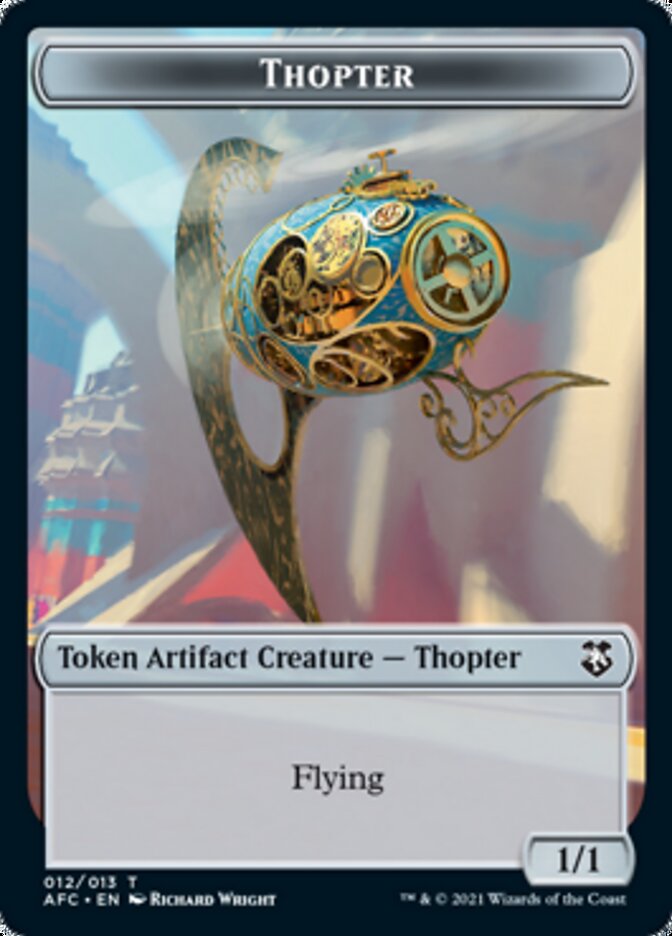 Thopter // Treasure Double-sided Token [Dungeons & Dragons: Adventures in the Forgotten Realms Commander Tokens] | Devastation Store