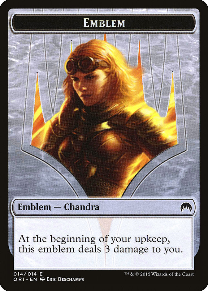 Chandra, Roaring Flame Emblem [Magic Origins Tokens] - Devastation Store | Devastation Store