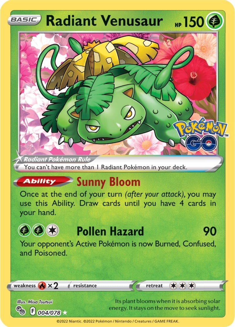 Radiant Venusaur (004/078) [Pokémon GO] | Devastation Store