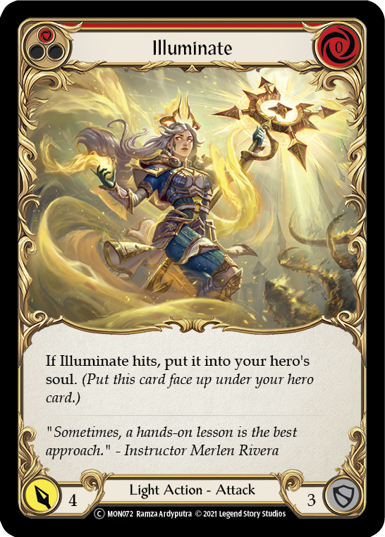 Illuminate (Red) (Rainbow Foil) [U-MON072-RF] Unlimited Edition Rainbow Foil | Devastation Store