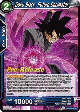 Goku Black, Future Decimator (BT10-051) [Rise of the Unison Warrior Prerelease Promos] | Devastation Store