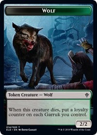 Wolf // Food (17) Double-sided Token [Throne of Eldraine Tokens] | Devastation Store