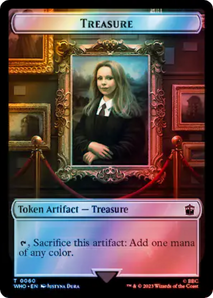 Warrior // Treasure (0060) Double-Sided Token (Surge Foil) [Doctor Who Tokens] | Devastation Store