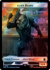 Alien Rhino // Food (0059) Double-Sided Token (Surge Foil) [Doctor Who Tokens] | Devastation Store