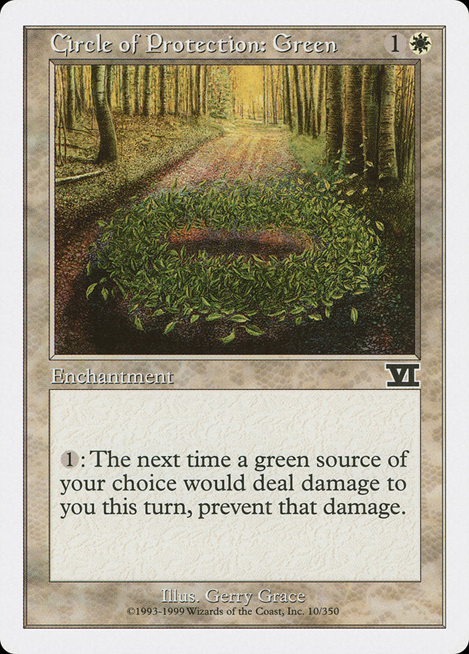 Circle of Protection: Green [Classic Sixth Edition] | Devastation Store