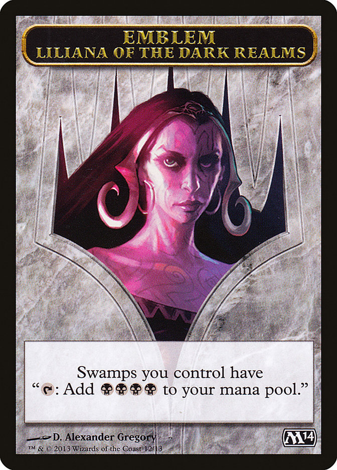 Liliana of the Dark Realms Emblem [Magic 2014 Tokens] | Devastation Store