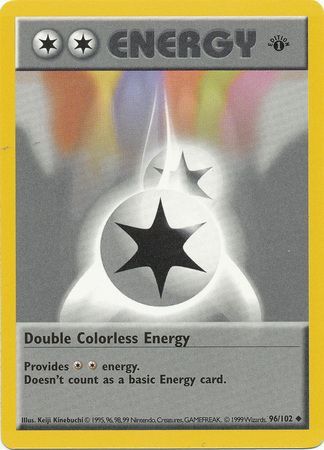 Double Colorless Energy (96/102) (Shadowless) [Base Set 1st Edition] | Devastation Store