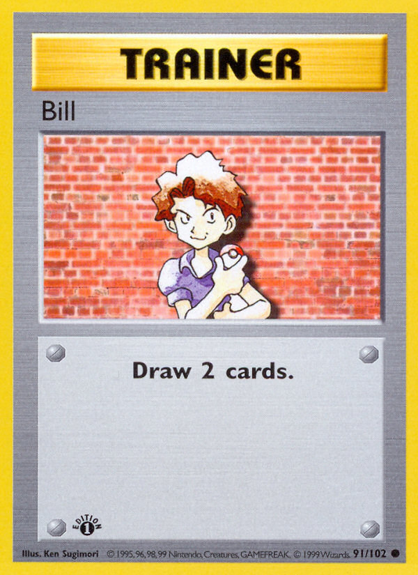 Bill (91/102) (Shadowless) [Base Set 1st Edition] | Devastation Store