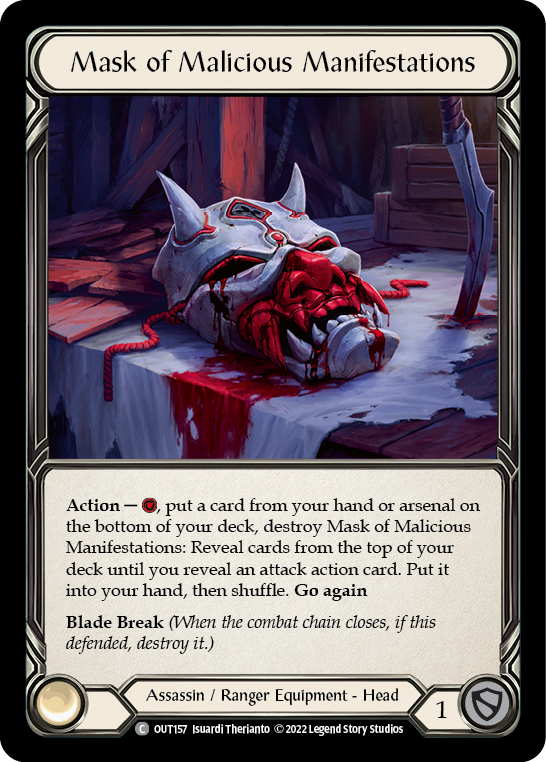 Mask of Malicious Manifestations [OUT157] (Outsiders)  Cold Foil | Devastation Store