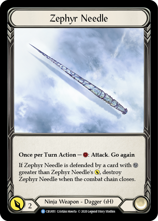 Zephyr Needle [CRU051] 1st Edition Cold Foil - Devastation Store | Devastation Store