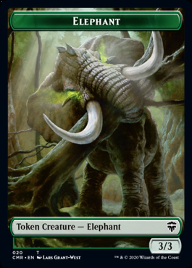 Elephant // Soldier Token [Commander Legends Tokens] | Devastation Store