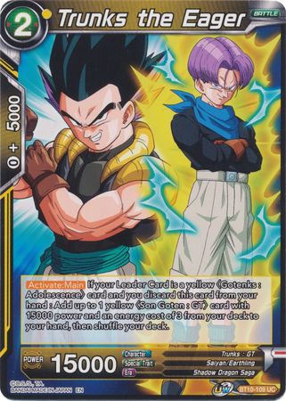 Trunks the Eager (BT10-109) [Rise of the Unison Warrior 2nd Edition] | Devastation Store