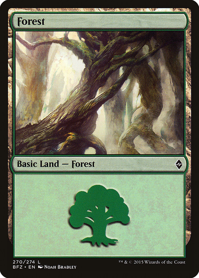 Forest (270a) [Battle for Zendikar] | Devastation Store