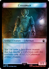 Warrior // Cyberman Double-Sided Token (Surge Foil) [Doctor Who Tokens] | Devastation Store