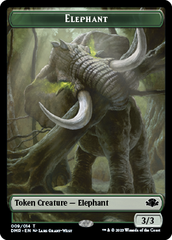 Elephant // Saproling Double-Sided Token [Dominaria Remastered Tokens] | Devastation Store