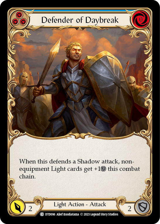 Defender of Daybreak (Blue) [DTD096] (Dusk Till Dawn)  Rainbow Foil | Devastation Store