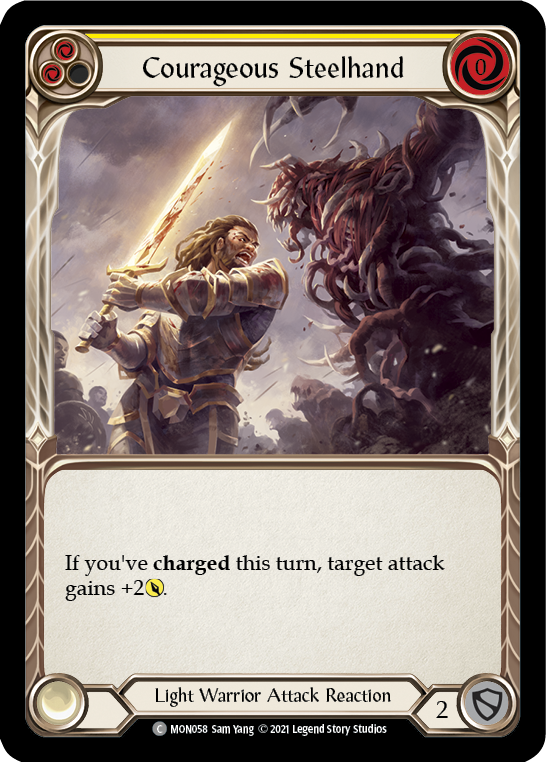 Courageous Steelhand (Yellow) [MON058] 1st Edition Normal - Devastation Store | Devastation Store
