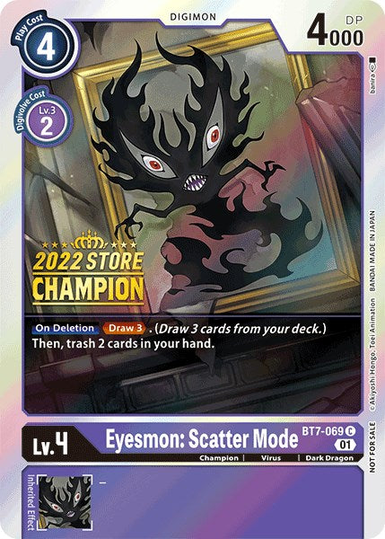 Eyesmon: Scatter Mode [BT7-069] (2022 Store Champion) [Next Adventure Promos] | Devastation Store