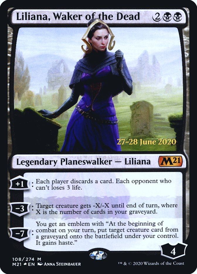 Liliana, Waker of the Dead  [Core Set 2021 Prerelease Promos] | Devastation Store