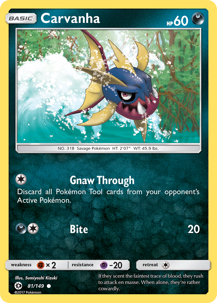 Carvanha (81/149) [Sun & Moon: Base Set] | Devastation Store