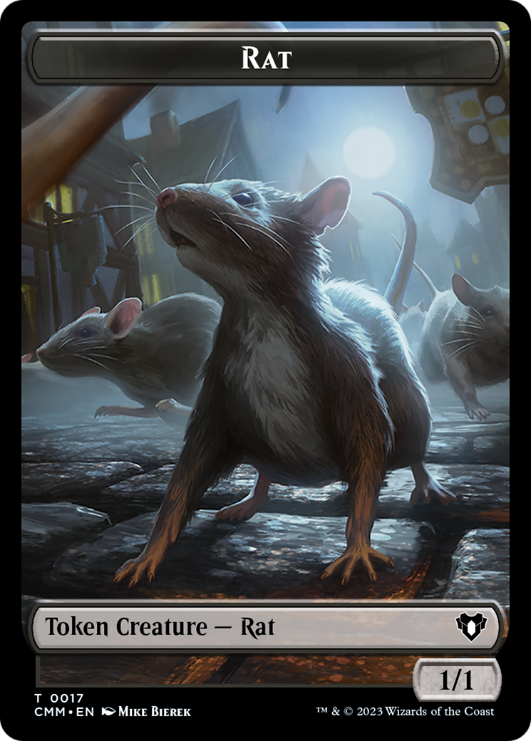 Eldrazi Spawn // Rat Double-Sided Token [Commander Masters Tokens] | Devastation Store