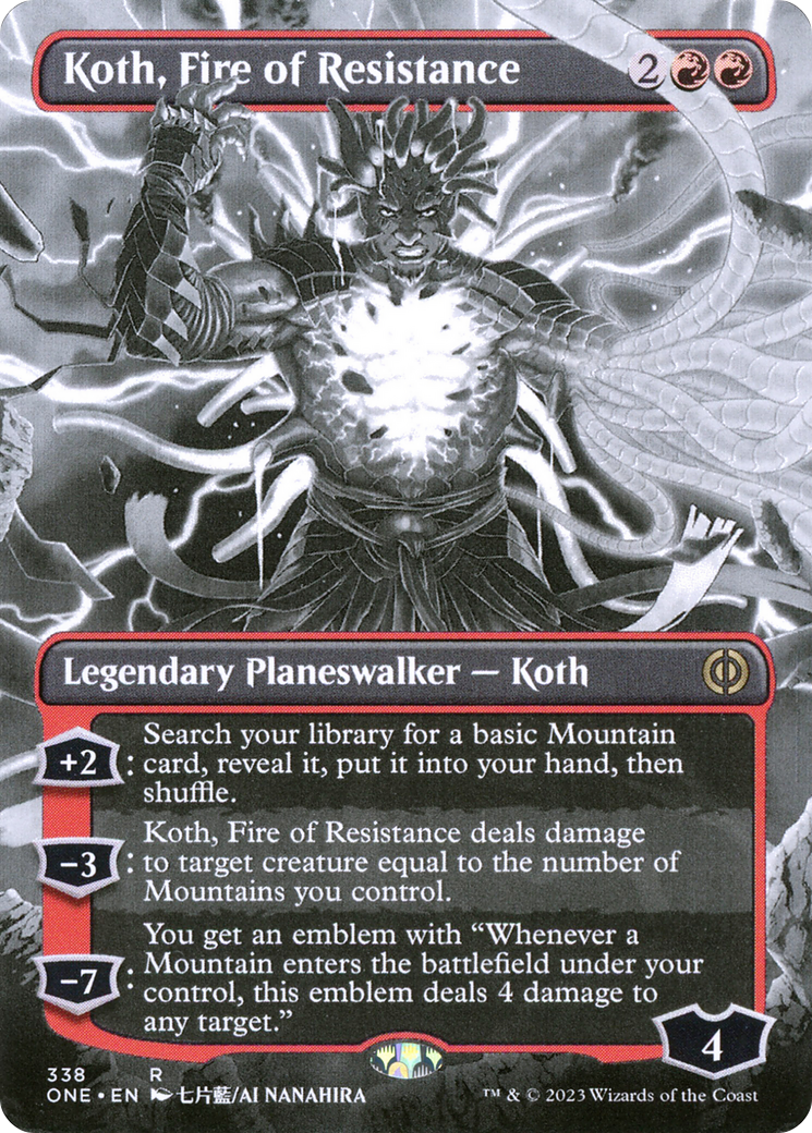 Koth, Fire of Resistance (Borderless Manga) [Phyrexia: All Will Be One] | Devastation Store