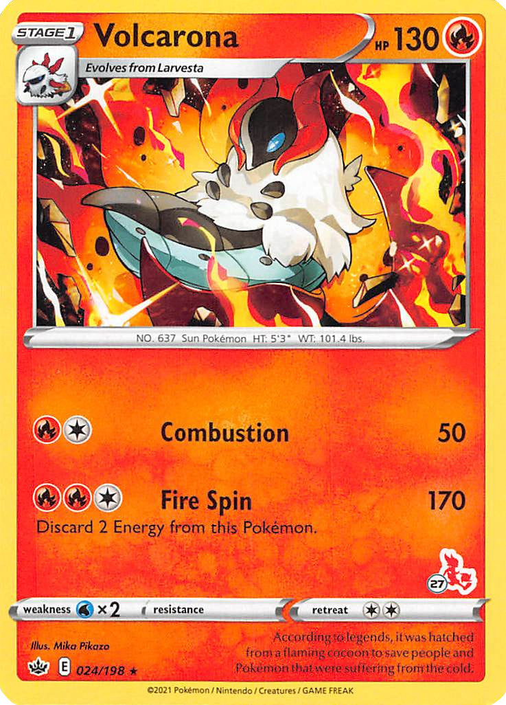 Volcarona (24/198) (Cinderace Stamp #27) [Battle Academy 2022] | Devastation Store