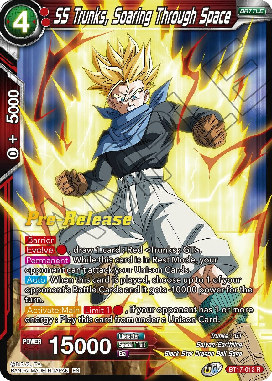 SS Trunks, Soaring Through Space (BT17-012) [Ultimate Squad Prerelease Promos] | Devastation Store