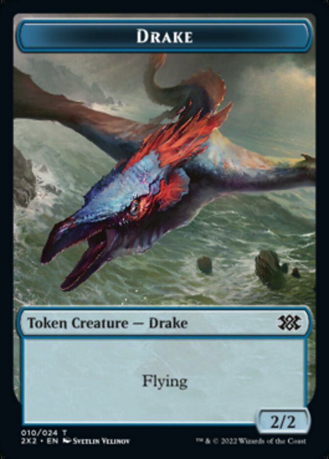 Drake // Soldier Double-sided Token [Double Masters 2022 Tokens] | Devastation Store