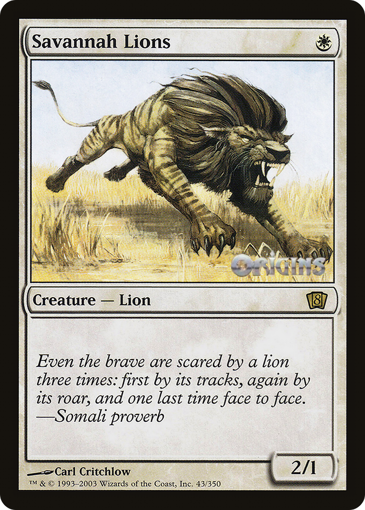 Savannah Lions (Origins 2003) [Oversize Cards] | Devastation Store