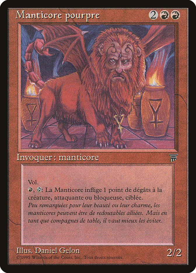 Crimson Manticore (French) - "Manticore pourpre" [Renaissance] | Devastation Store