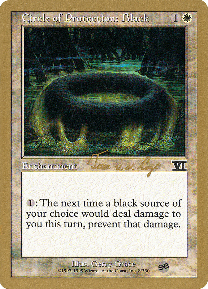 Circle of Protection: Black (Tom van de Logt) (SB) [World Championship Decks 2000] | Devastation Store