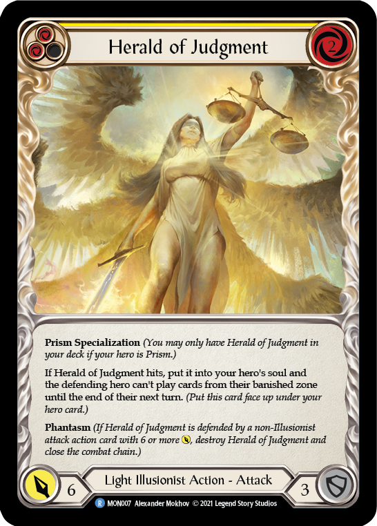 Herald of Judgment (Rainbow Foil) [MON007-RF] 1st Edition Rainbow Foil - Devastation Store | Devastation Store