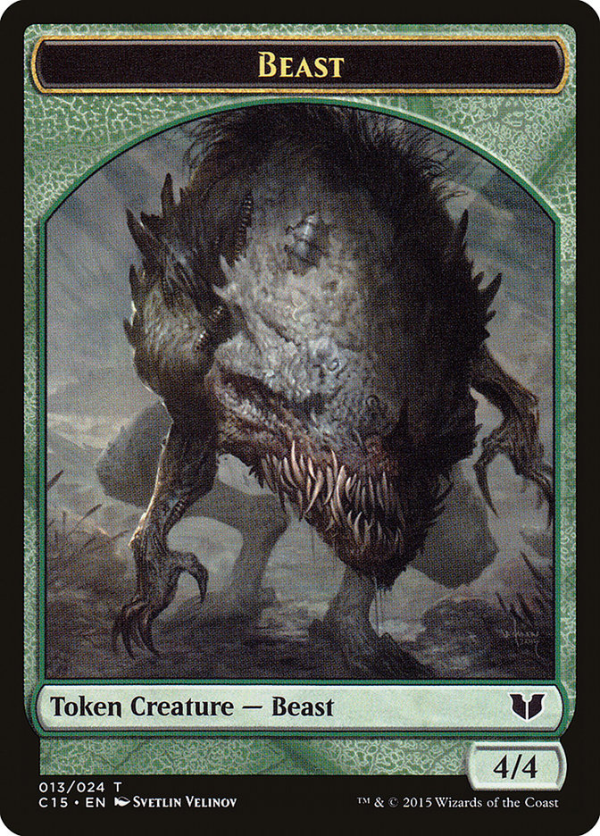 Beast // Snake (017) Double-Sided Token [Commander 2015 Tokens] | Devastation Store