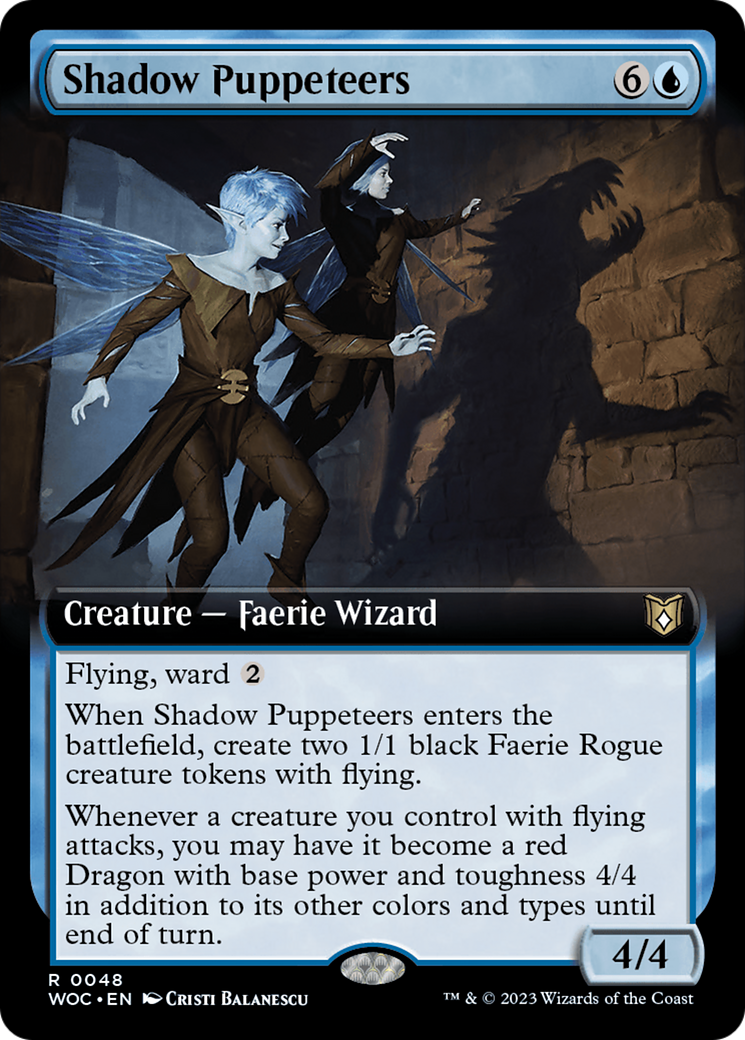 Shadow Puppeteers (Extended Art) [Wilds of Eldraine Commander] | Devastation Store